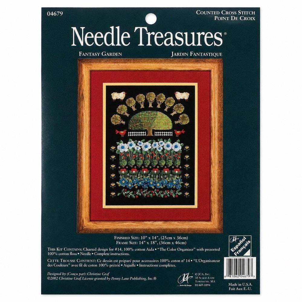 New NEEDLE TREASURES 04679 Cross Sitch Kit - FANTASY GARDEN Design 2002 Sampler